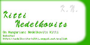 kitti nedelkovits business card